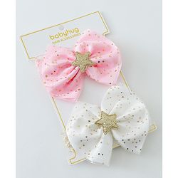 Babyhug Free Size Head Band with Bow Applique  Set of 2 - Multicolour