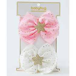 Babyhug Free Size Head Band with Bow Applique  Set of 2 - Multicolour