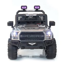 Babyhug Battery Operated Ride On Jeep With Lights and Music - Grey