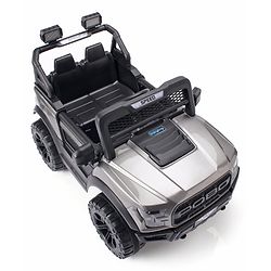 Babyhug Battery Operated Ride On Jeep With Lights and Music - Grey