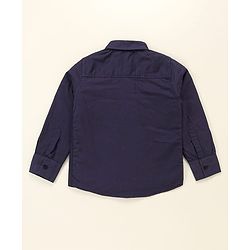 Babyhug Lycra Blend Full Sleeves Checked Party Suit- Grey & Dark Blue