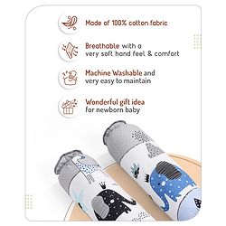 Babyhug Cotton Crib Bedding Set Elephant Print -Multicolor