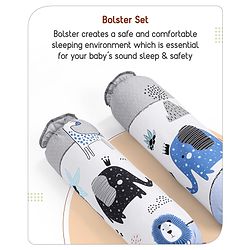 Babyhug Cotton Crib Bedding Set Elephant Print -Multicolor