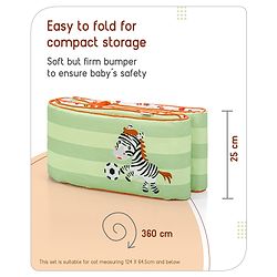 Babyhug Cotton Crib Bedding Set Elephant Print -Multicolor