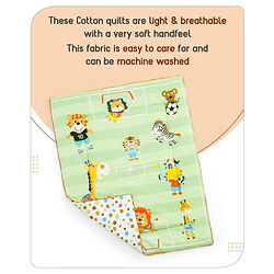 Babyhug Cotton Crib Bedding Set Elephant Print -Multicolor