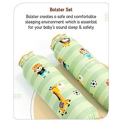 Babyhug Cotton Crib Bedding Set Elephant Print -Multicolor