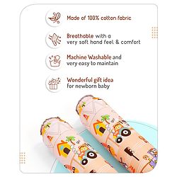 Babyhug Cotton Crib Bedding Set Elephant Print -Multicolor