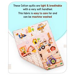 Babyhug Cotton Crib Bedding Set Elephant Print -Multicolor