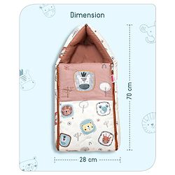 Babyhug Velour Sleeping Bag Animal Faces Print - Multicolor