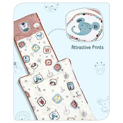 Babyhug Velour Sleeping Bag Animal Faces Print - Multicolor