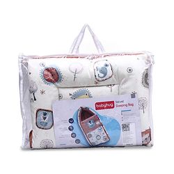 Babyhug Velour Sleeping Bag Animal Faces Print - Multicolor