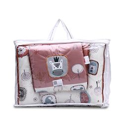 Babyhug Velour Sleeping Bag Animal Faces Print - Multicolor