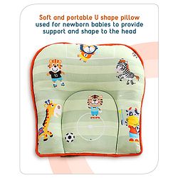 Babyhug Cotton Bedding Set with Mosquito Net Soccer Print- Green