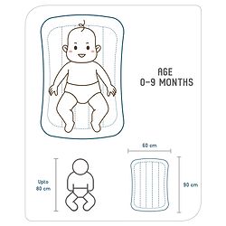 Babyhug Cotton Bedding Set with Mosquito Net Soccer Print- Green