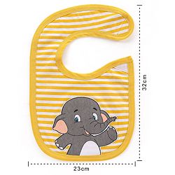 Babyhug Bib Velcro Closure  Animal Print Pack of 5 - Multicolour