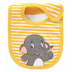 Babyhug Bib Velcro Closure  Animal Print Pack of 5 - Multicolour