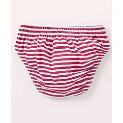 Babyhug 100% Cotton Antibacterial Briefs Stripes & Bear Print Pack of 3 - Blue & Red