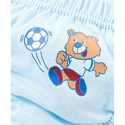 Babyhug 100% Cotton Antibacterial Briefs Stripes & Bear Print Pack of 3 - Blue & Red