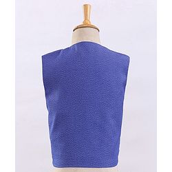Babyhug Full Sleeves 4 Piece Party Suit With Bow - Royal Blue