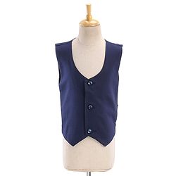 Babyhug Full Sleeves Brocade Party Suit With Blazer Floral Embroidery- Navy Blue