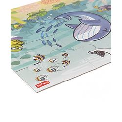 Babyhug 24 Pcs Aquatic Theme Jigsaw Puzzle| 4 in 1 Double Side 6 Puzzle Set Montessori Learning and Educational Toy for 2-4 Years Kids| Improves Motor Skills and Hand Eye Co-ordination| Gifting Toy| BIS Certified
