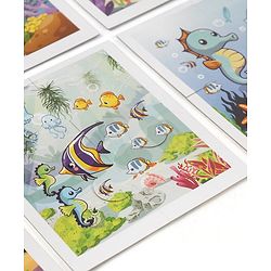 Babyhug 24 Pcs Aquatic Theme Jigsaw Puzzle| 4 in 1 Double Side 6 Puzzle Set Montessori Learning and Educational Toy for 2-4 Years Kids| Improves Motor Skills and Hand Eye Co-ordination| Gifting Toy| BIS Certified
