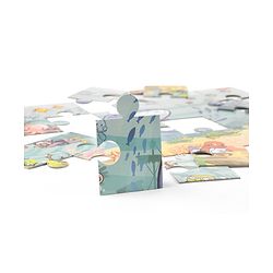 Babyhug 24 Pcs Aquatic Theme Jigsaw Puzzle| 4 in 1 Double Side 6 Puzzle Set Montessori Learning and Educational Toy for 2-4 Years Kids| Improves Motor Skills and Hand Eye Co-ordination| Gifting Toy| BIS Certified