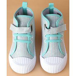 Cute Walk by Babyhug Stripped Casual Shoes with Velcro Closure- Blue