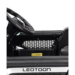 Babyhug Battery Operated Police Ride On Jeep With Lights and Music - Black| Forward & Reverse Drive| Wide Comfortable Seat| Rechargeable Battery| Remote Control| Pre-loaded Music with USB & AUX| Easy to Assemble| Openable Doors| Easy to Operate