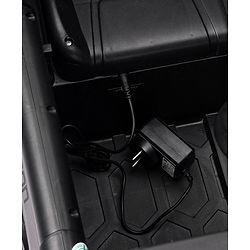 Babyhug Battery Operated Police Ride On Jeep With Lights and Music - Black| Forward & Reverse Drive| Wide Comfortable Seat| Rechargeable Battery| Remote Control| Pre-loaded Music with USB & AUX| Easy to Assemble| Openable Doors| Easy to Operate