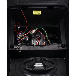 Babyhug Battery Operated Police Ride On Jeep With Lights and Music - Black| Forward & Reverse Drive| Wide Comfortable Seat| Rechargeable Battery| Remote Control| Pre-loaded Music with USB & AUX| Easy to Assemble| Openable Doors| Easy to Operate