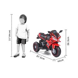 Babyhug Battery Operated Three Wheeler Mini R1 Bike With Music & Light - Red