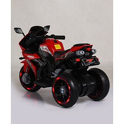 Babyhug Battery Operated Three Wheeler Mini R1 Bike With Music & Light - Red
