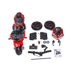 Babyhug Battery Operated Three Wheeler Mini R1 Bike With Music & Light - Red
