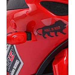 Babyhug Battery Operated Three Wheeler Mini R1 Bike With Music & Light - Red