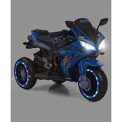 Babyhug Battery Operated Three Wheeler Mini R1 Bike With Music & Light - Blue