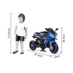 Babyhug Battery Operated Three Wheeler Mini R1 Bike With Music & Light - Blue