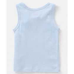 Babyhug 100% Cotton Antibacterial Sleeveless Vests Tiger Print Pack of 3 - Mint Blue & Orange