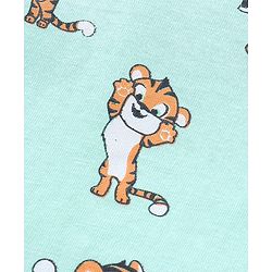 Babyhug 100% Cotton Antibacterial Sleeveless Vests Tiger Print Pack of 3 - Mint Blue & Orange