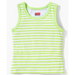 Babyhug 100% Cottton Anti Bacterial Sleeveless Sando Pack Of 3 - Blue Green