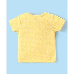 Babyhug 100% Cotton Antibacterial Half Sleeves Vests Bee Print Pack of 5 - Pink Blue & Yellow