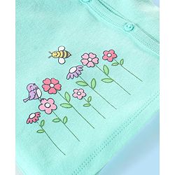 Babyhug 100% Cotton Antibacterial Half Sleeves Vests Bee Print Pack of 5 - Pink Blue & Yellow