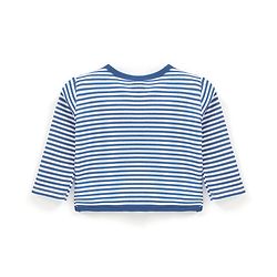 Babyhug 100% Cotton Antibacterial Full Sleeves Vests Stripes & Apple Print Pack of 3 - Grey Red & Blue