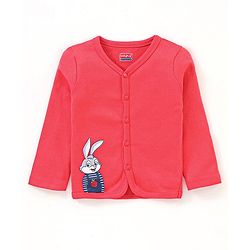Babyhug 100% Cotton Antibacterial Full Sleeves Vests Stripes & Apple Print Pack of 3 - Grey Red & Blue
