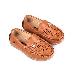 Cute Walk by Babyhug Slip On Formal Shoes with Crown Applique - Brown