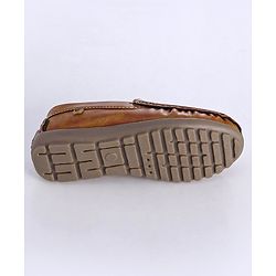 Cute Walk by Babyhug Slip On Formal Shoes with Crown Applique - Brown