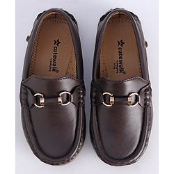 Cute Walk by Babyhug Slip On Formal Shoes with Faux Buckle - Brown