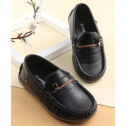 Cute Walk by Babyhug Slip On Formal Shoes with Faux Buckle - Black