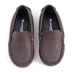 Cute Walk by Babyhug Slip On Formal Shoes - Brown