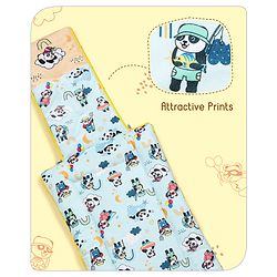 Babyhug Velour Sleeping Bag Animal Faces Print - Multicolor
